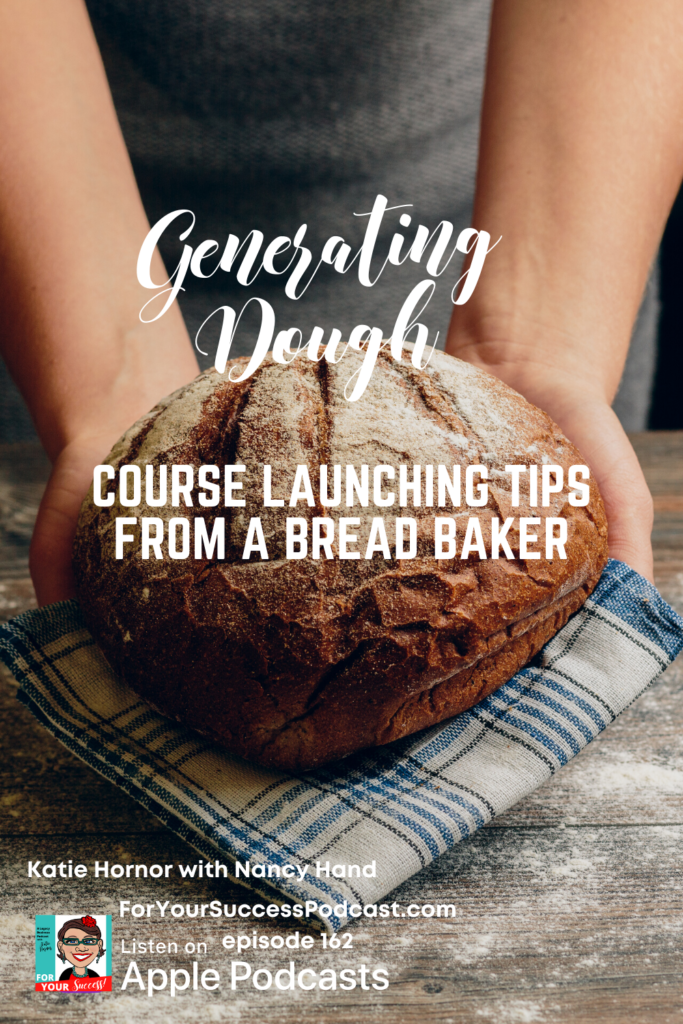 home baked bread on plaid towel course launching tips with Nancy Hand