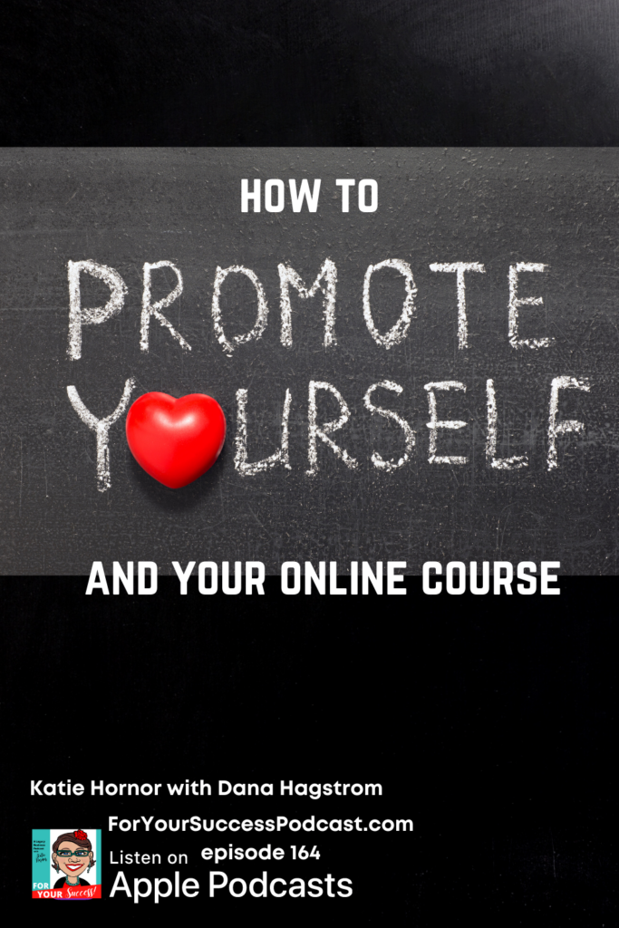 online course marketing blackboard with promote yourself written in chalk