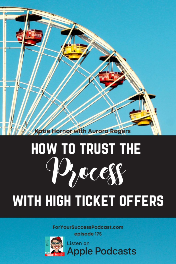 ferris wheel with bllue sky behind trust the process with high ticket offers