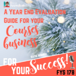 year end review course creator business