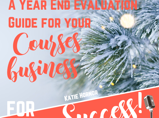 year end review course creator business