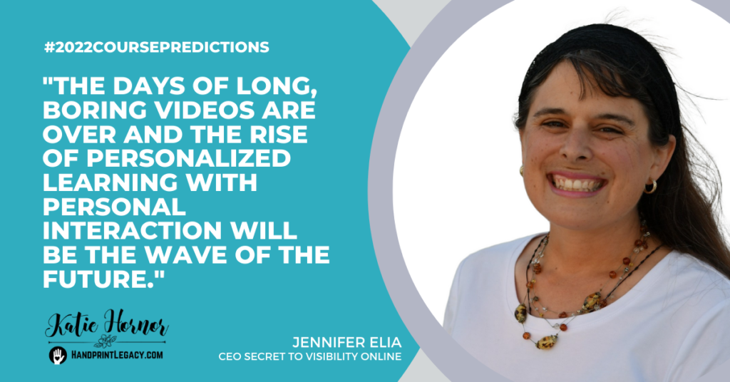 Jennifer Elia course predictions 2022